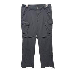 Prana Women's Sage Convertible Pant Coal dark gray size 8 hiking outdoor